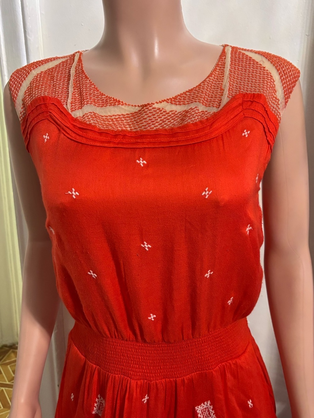FLOREAT ANTHROPOLOGIE Orange Nanette High-low Dress - Picture 5 of 16